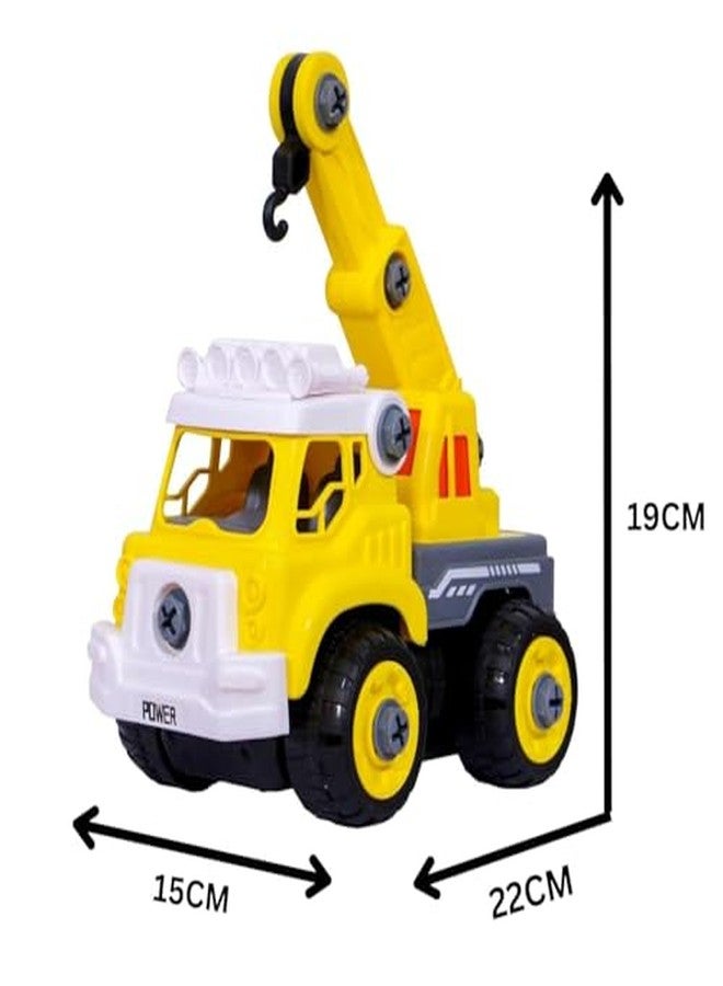 MAPA PLAY Construction Truck Toys for Kids Power Crane Excavator Crane Bulldozer and Excavator Construction Toy Vehicle Unbreakable Toy Plastic Construction Realistic Engineer Vehicle, Multi Color - Image 3
